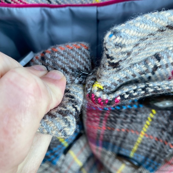 Multicolor Military Button Style Tweed Crop Blazer - Picture 2 of 8